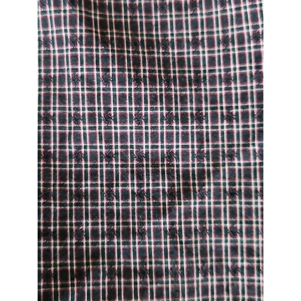 Banana Republic Grant Fit Shirt Small 120s Supima Cotton Purple Plaid Button Up